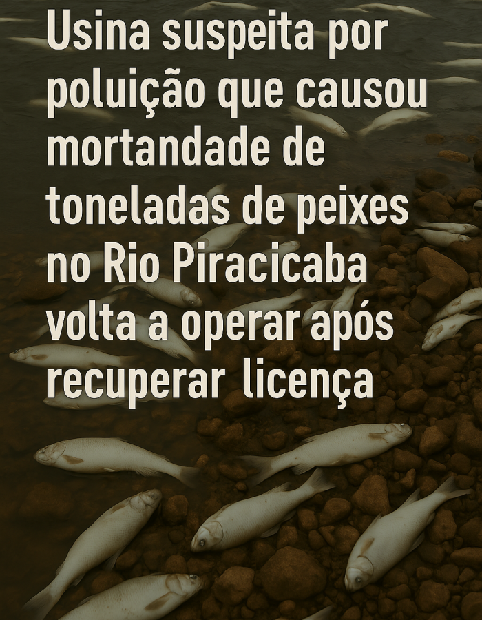 Card da poluição rio piracicaba