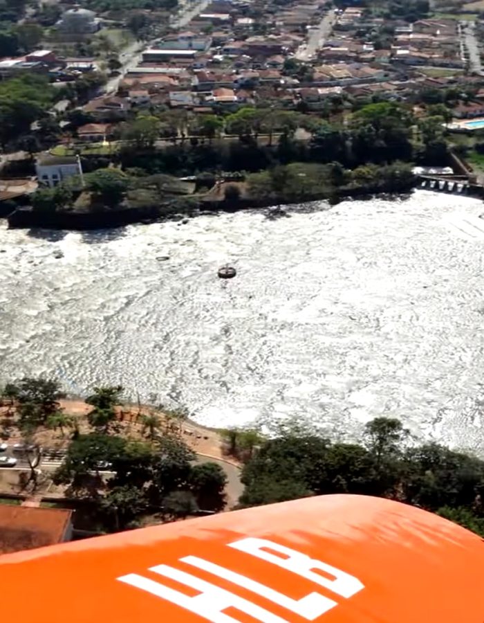 vista aérea cachoeira